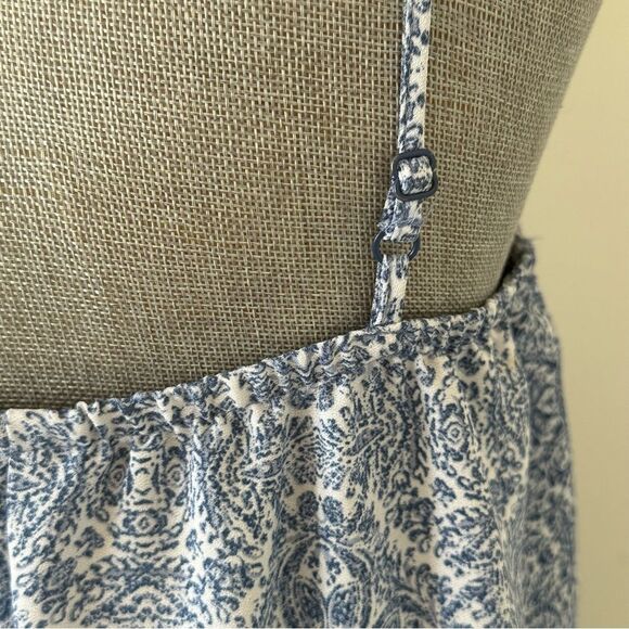 Knox Rose Blue Tiered Ruffled Dress Sundress SZ S Flowy Feminine Lightweight - Picture 6 of 11